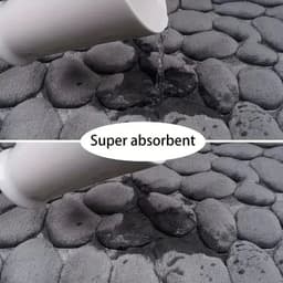 image-1pc embossed fiber carpet, bathroom living room anti slip mat, pebble floor mat, household items