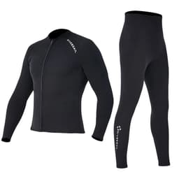 image-2mm Premium Diving Suit for Men Women Wetwuit Pants Split Body Jacket Pants Neoprene Swimwear Keep Warm Black