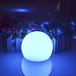 image-IP68 Waterproof Wireless LED Lawn Light RGBW garden Color Change Glowing Ball Hotel Decoration Lighting Orbs Swimming Pool Ball