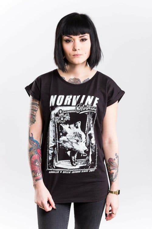 image-WOLF Women's Rolled Sleeve Tunic T-Shirt