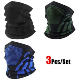 image-3Pcs/Set Unisex Winter Warm Skiing Mask Elastic Breathable Outdoor Sports Running Fishing Multi-Functional Neck Warmer Headscarf