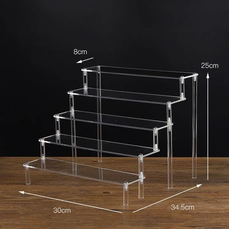 image-Acrylic Display stand for Amiibo Funko POP Figures,Cupcake Cosmetic Nail Polish Clay Figurine Jewelry for Display Stand Riser