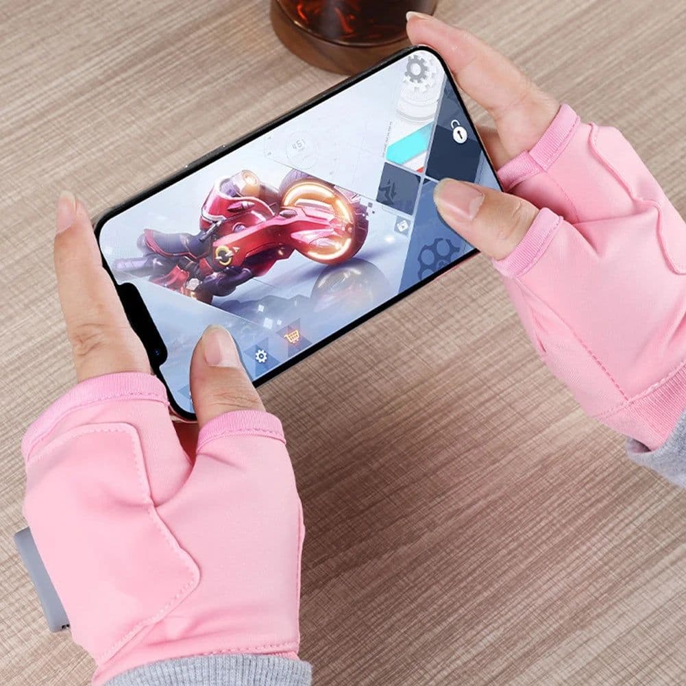 image-Winter Heating Gloves 360 Degree Heating Rechargeable Heated Gloves Fingerless Touchscreen for Outdoor Hiking Cycling