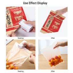 image-Mini Heat Bag Sealing Machine Package Sealer Bags Thermal Plastic Food Bag Closure Portable Sealer Food Packaging Heat Sealer