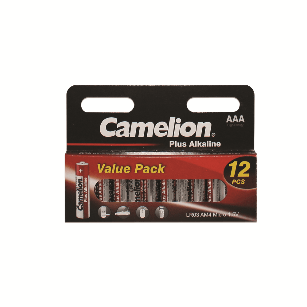image-Camelion AAA Plus Alkaline Hangable 12 Pack