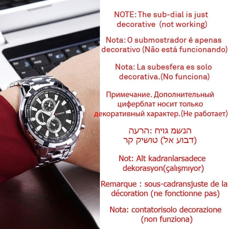 image-CURREN 8023 Quartz Watch Men Waterproof Sport Military Watches Mens Business Stainless Steel Wristwatch Male Clock reloj hombre
