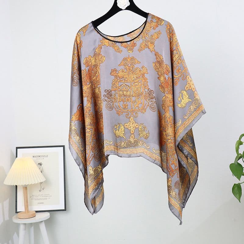 image-Silk Scarf Shawl - Women's Summer Sunscreen Large