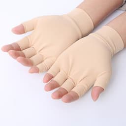 image-Half Finger Fitness Gloves - Non-Slip Nylon Black