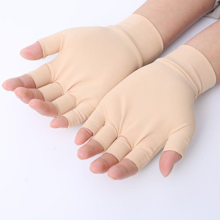 image-Half Finger Fitness Gloves - Non-Slip Nylon Black