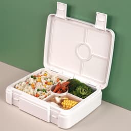 image-Compartmented Lunch Box - Large Microwave Safe