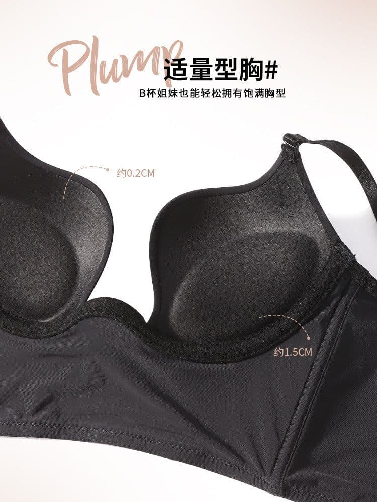 image-Cotton Bra Set 38/85AB White 3/4 Cup
