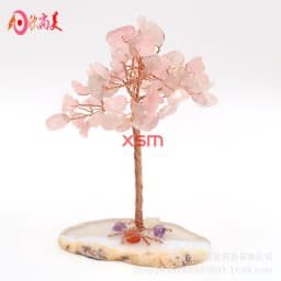 image-Cross-border natural crystal gravel fortune tree decoration lucky tree handicrafts home decoration living room gift decoration