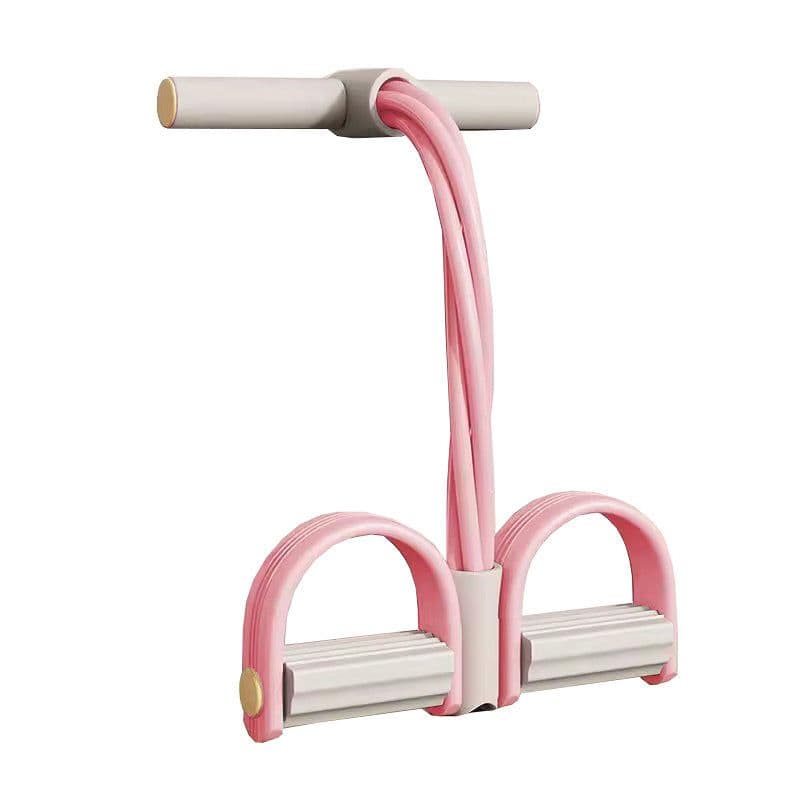 image-4-Tube Yoga Tension Belt - Pink Fitness Abdominal Aid