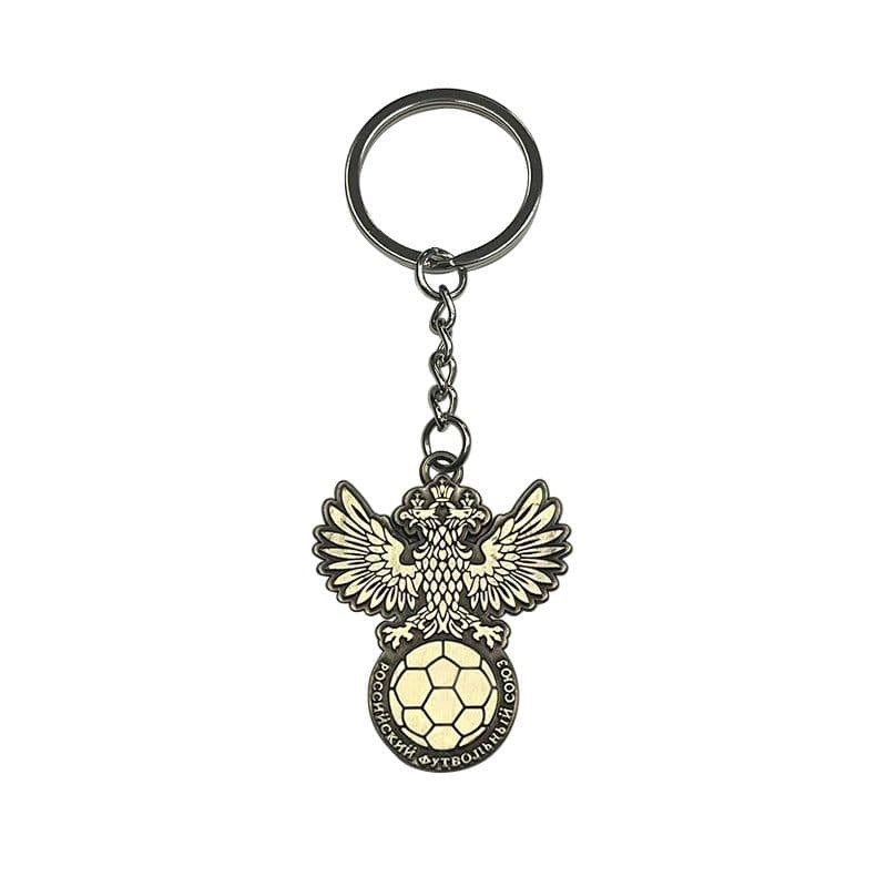 image-Football Team Logo Keychain - Zinc Alloy Metal