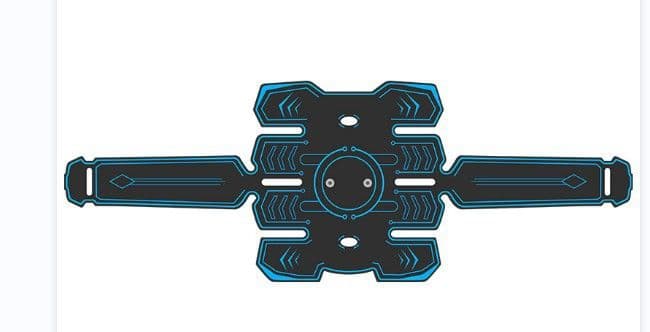 image-Anmer EMS Abdominal Muscle Trainer Belt - Blue, Foldable