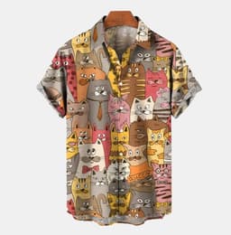 image-3D Digital Print Hawaiian Shirt - Men's Large
