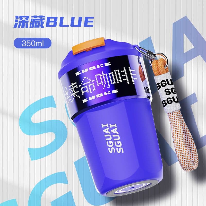 image-Mowei Pixel Cup Thermos - Smart Projection Temperature Display 300ml