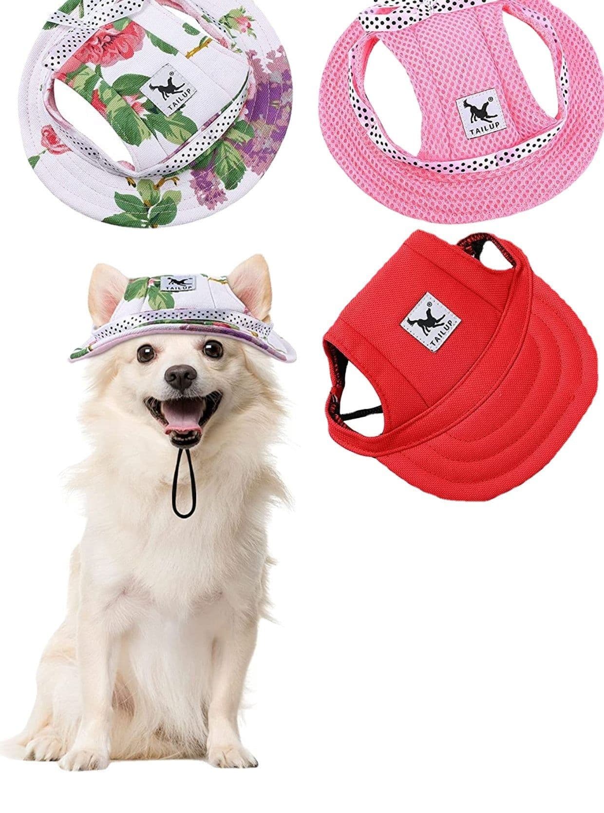 image-Canvas Denim Baseball Cap for Dogs - XL, Sun Visor, Camouflage Beach Hat