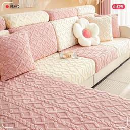 image-Hongyuan Fashion Universal Winter Sofa Cover - Light Gray, 45x45cm, Polyester