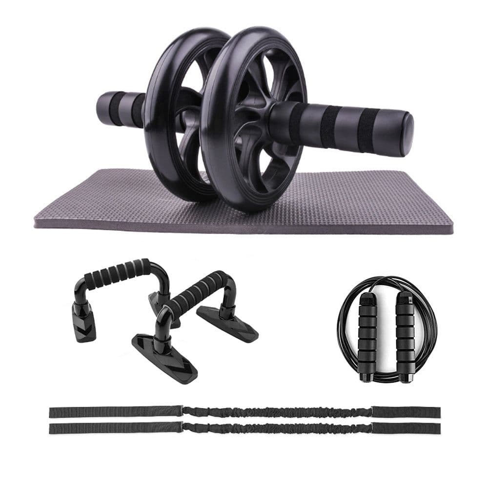 image-LEATOU Ab Wheel 7-Piece Indoor Fitness Equipment Set - LT-TZ32