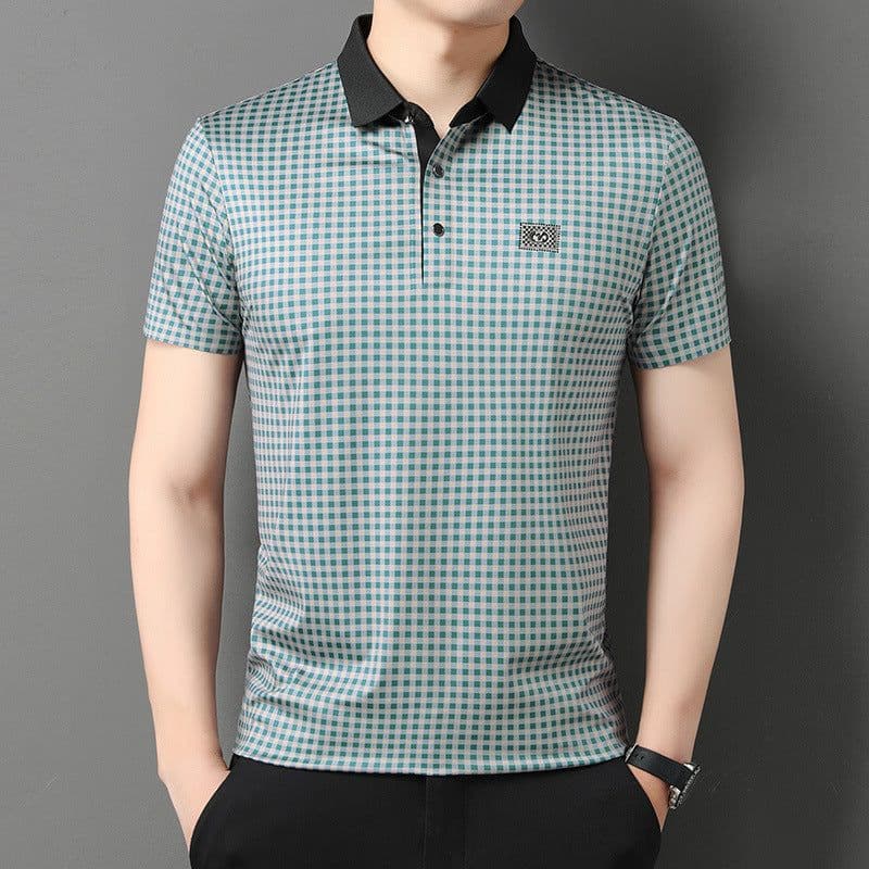 image-Men's Polo Shirt - Black Breathable Short Sleeve M-3XL