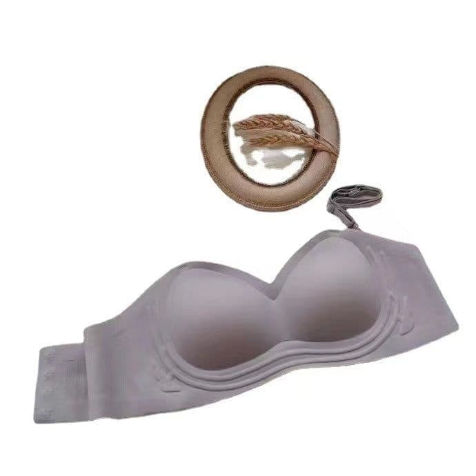 image-Off-Shoulder Seamless Push-Up Bra - White