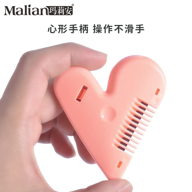 image-Marianne Red Heart-Shaped Hair Clippers - DIY Sharp Comb 22g Direct Sale