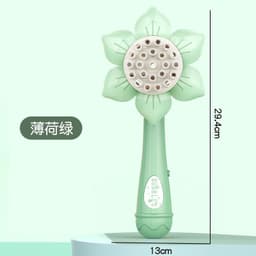 image-Sunflower Bubble Machine - 23 Hole Automatic Green