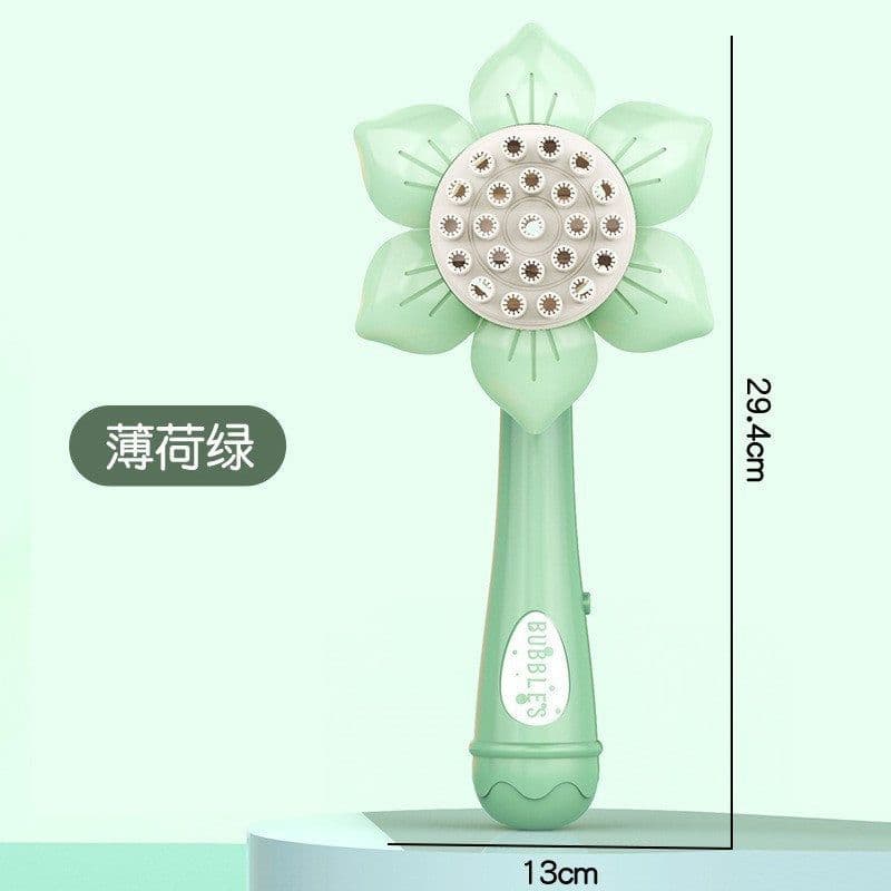 image-Sunflower Bubble Machine - 23 Hole Automatic Green