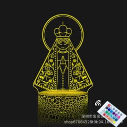 image-Cross-border our lady a pare cida3D night light Colorful bedroom creative LED gift 3D desk lamp