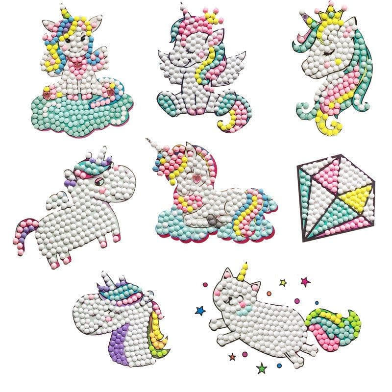 image-Douyin Rabbit Year Puzzle Sticker - DIY Crystal Diamond Fridge Decal - Cartoon Style