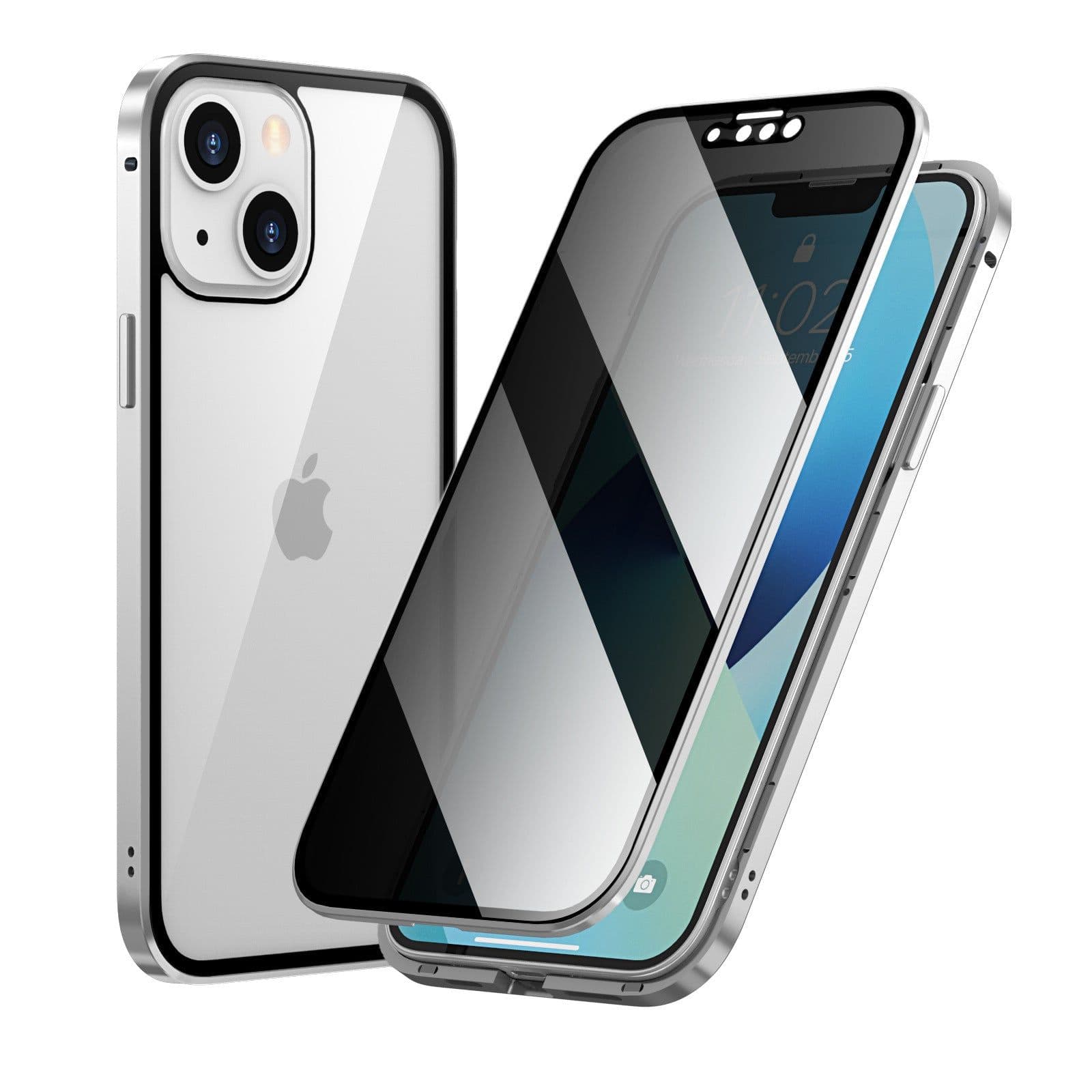 image-Suitable for Apple 13Pro privacy Magneto mobile phone case iPhone13Promax magnetic double-sided glass case