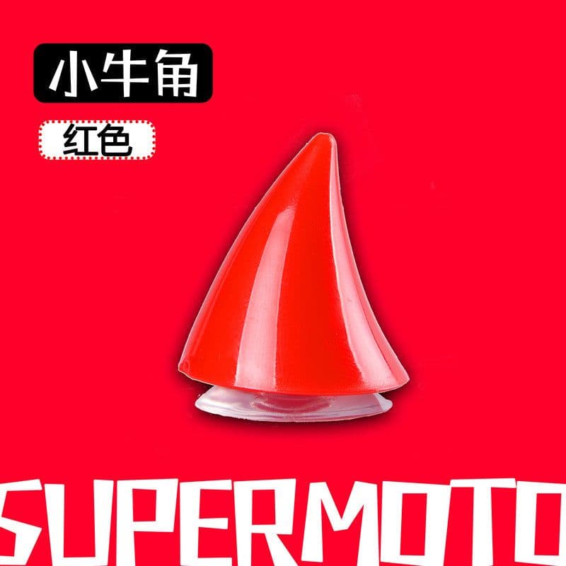 image-Electric vehicle helmet decoration big and small horns motorcycle helmet devil sucker horns universal wings creative personality