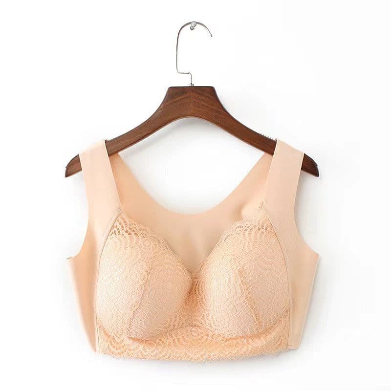 image-Women's Plus Size Wireless Lace Bralette - Full Cup