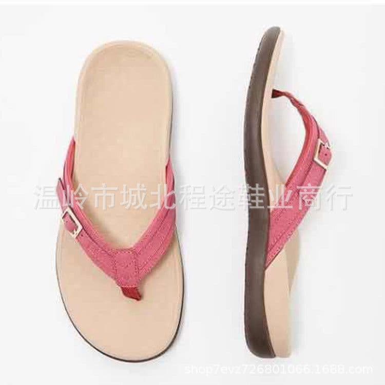 image-Women's Thong Slippers - Navy Blue Size 43