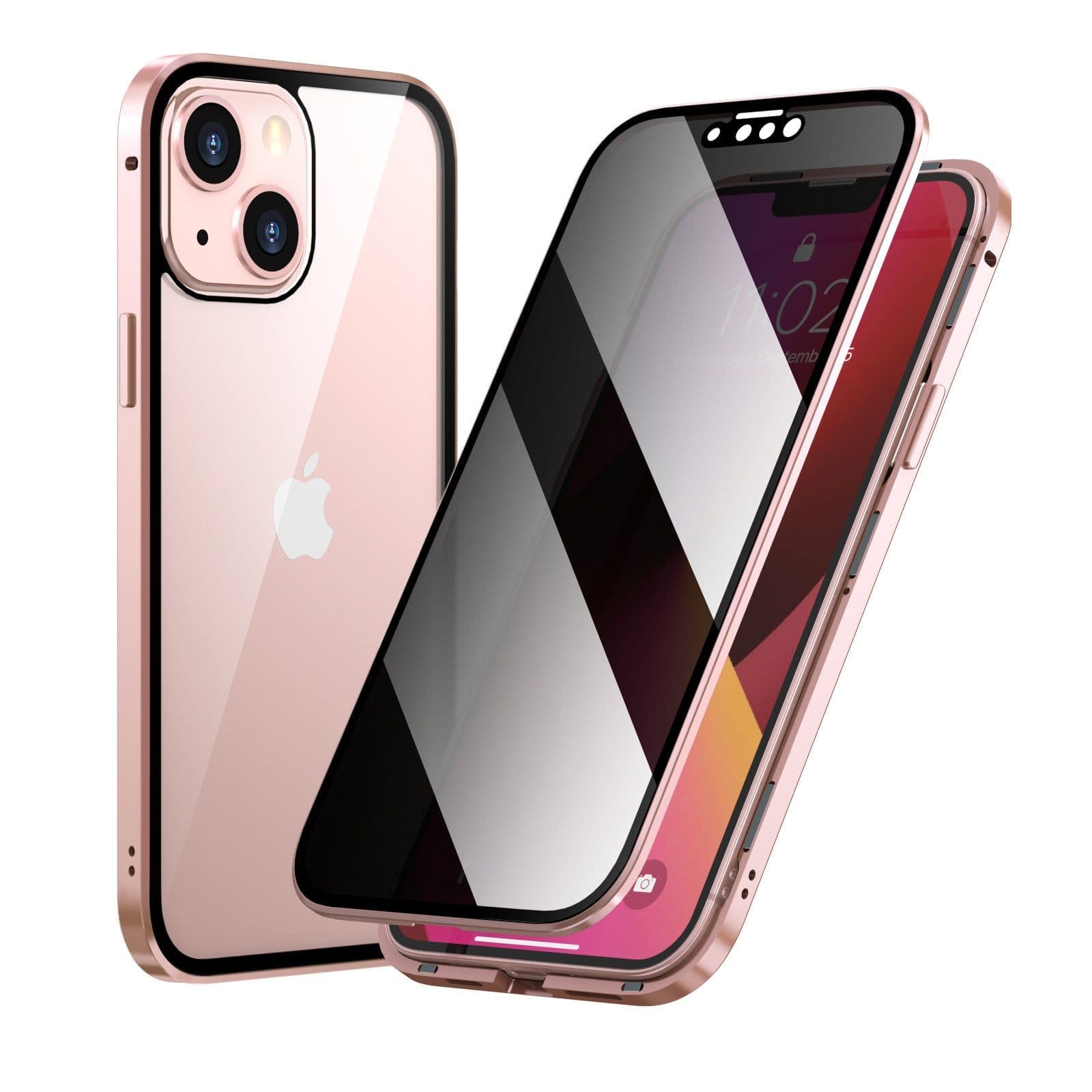 image-Suitable for Apple 13Pro privacy Magneto mobile phone case iPhone13Promax magnetic double-sided glass case