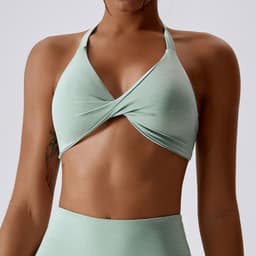 image-Athletic Sports Bra - Nylon Mold Cup Black