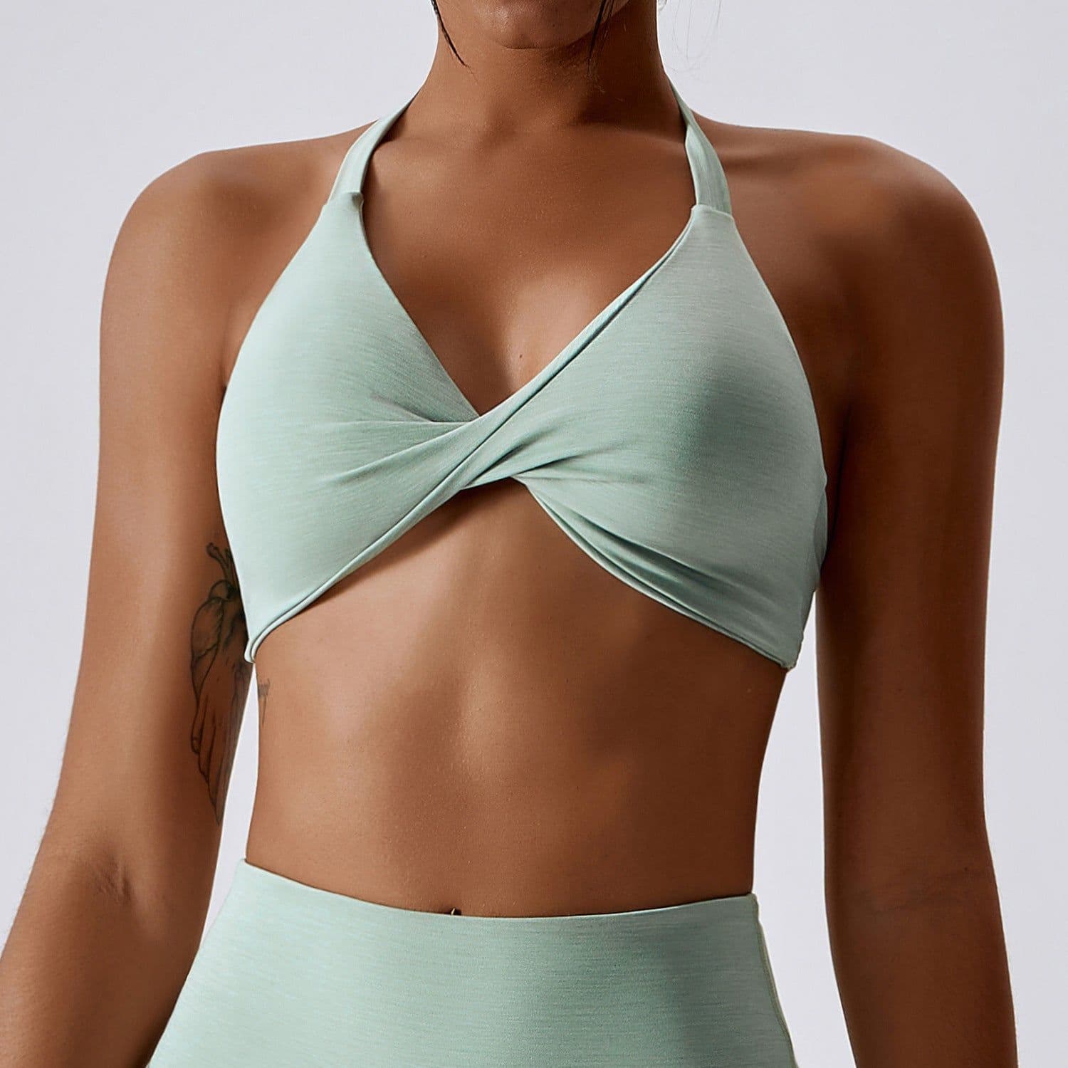 image-Athletic Sports Bra - Nylon Mold Cup Black