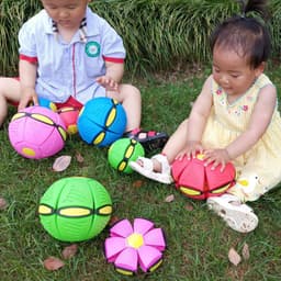 image-Elastic step on the ball, outdoor children's sports toys, foot on the magic UFO deformed ball, baby ball, child ball