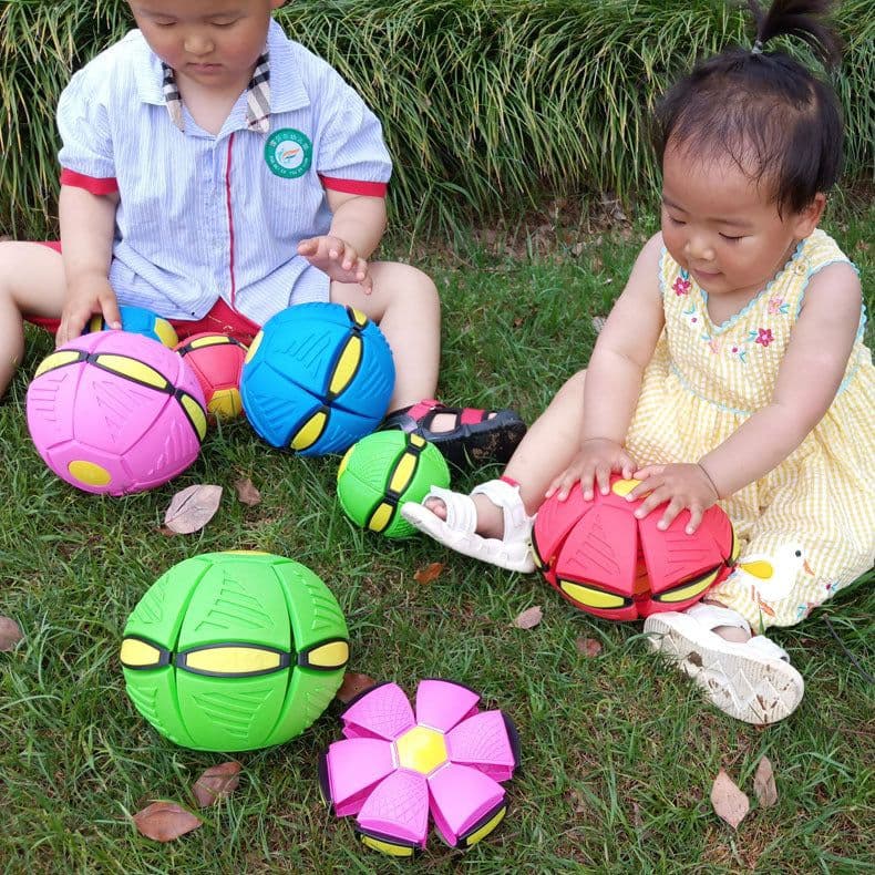 image-Elastic step on the ball, outdoor children's sports toys, foot on the magic UFO deformed ball, baby ball, child ball
