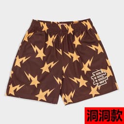 image-New American style shorts casual shorts fitness men's muscle sports five-point pants trendy beach pants mesh breathable shorts