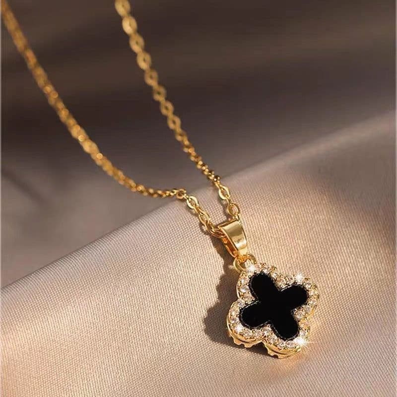 image-Titanium Steel Diamond Necklace - Women's Clavicle Chain