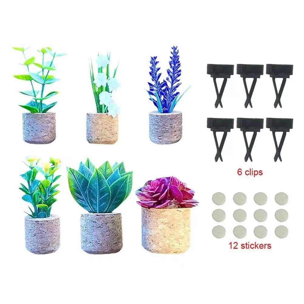 image-Creative succulent cactus potted car air-conditioning outlet aromatherapy clip car aromatherapy cotton car interior decoration