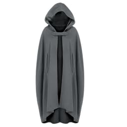 image-Hooded Wool Cloak Coat Women Grey XL Extended