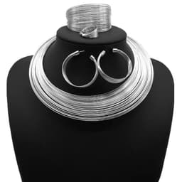 image-Popular bridal necklace set alloy multi-filament necklace four-piece set cross-border decoration neckiac