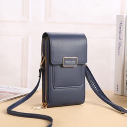 image-2022 new touch screen mobile phone bag female small oblique cute mobile phone small bag fashion wallet vertical section