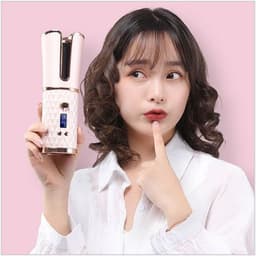 image-Portable Wireless Hair Curler USB Rechargeable