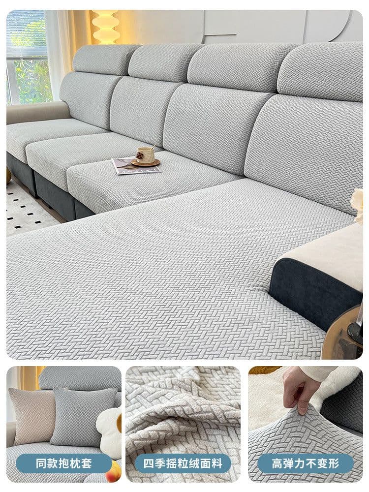 image-Nordic Universal Dust-Proof Sofa Cover - Burgundy 45x45cm