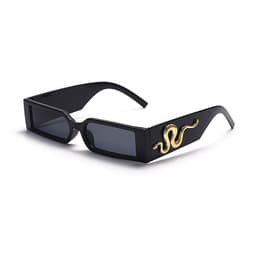 image-Diamond Snake Sunglasses - Retro Hip-Hop Square