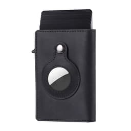 image-Amazon's New Airtag Function Tracking Card Holder Men's Magnetic Buckle Leather Wallet Short Men's Tri-fold Card Holder